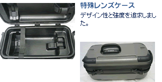 特殊レンズケース:デザイン性と強度を追求しました。